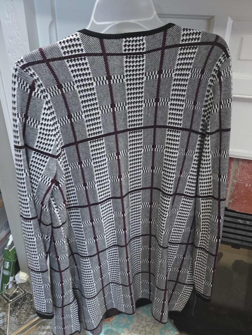Womens Houndstooth Cardigan By Anne Klein. Excellent. Large - Picture 4 of 4